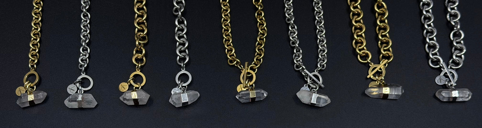 The Athena Axiom Statement Necklace in 12mm wide Silver chain from Lawless Jewellery - Modern Celestial Jewellery made in Ireland