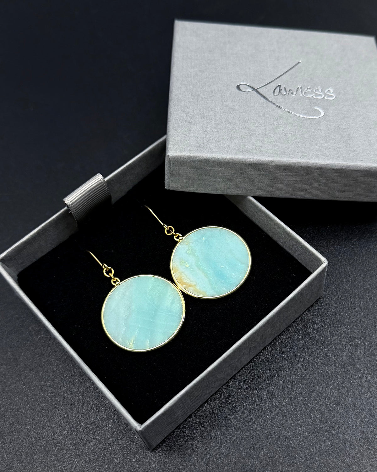 Nebulae Trace Earrings - Amazonite
