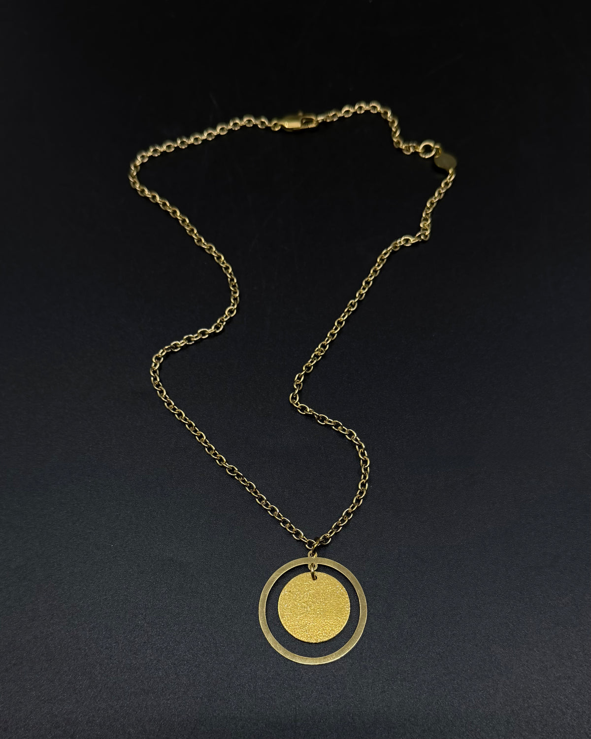 Cassini Halo Necklace - Gold 30mm