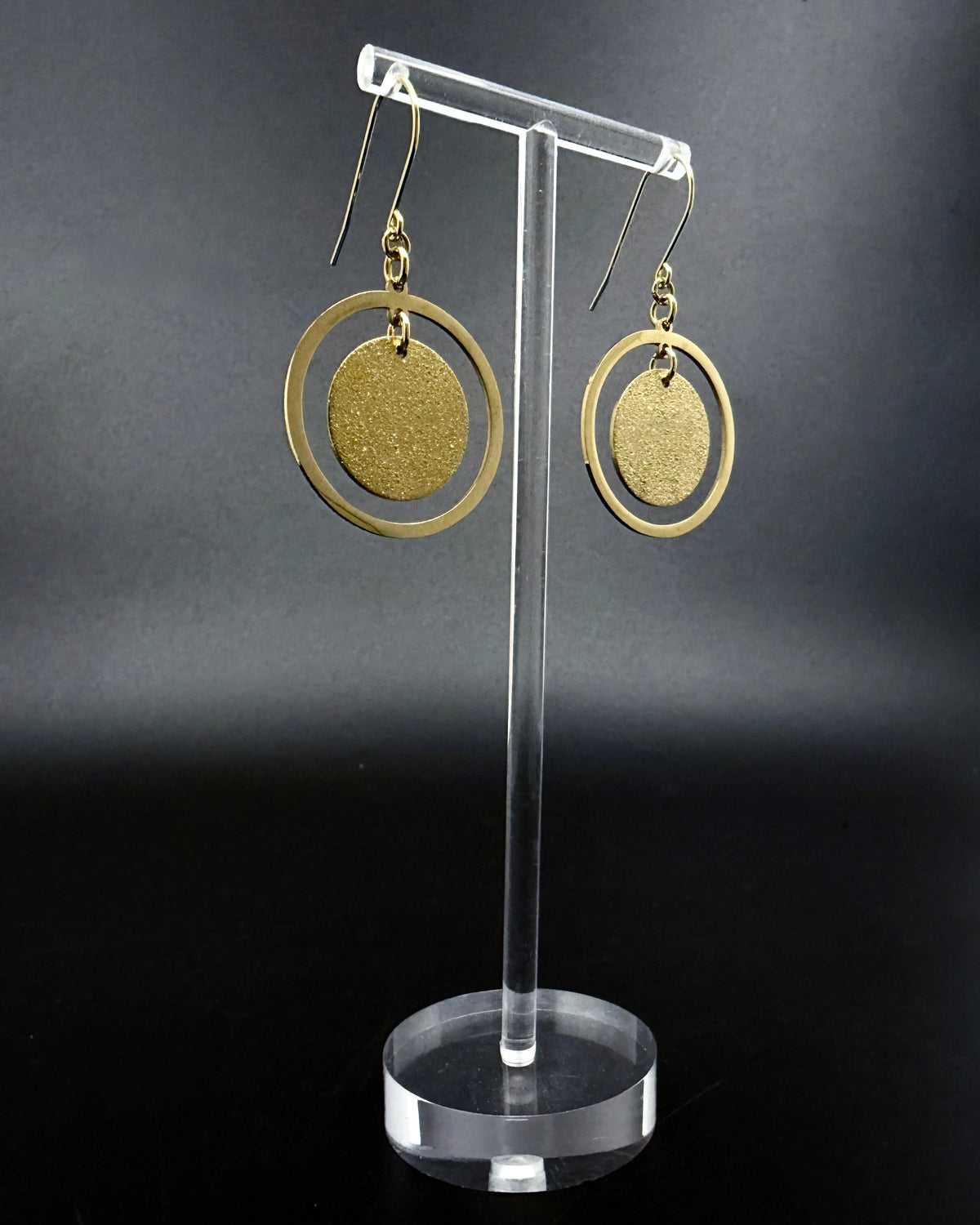 Cassini Halo Earrings - 30mm Gold