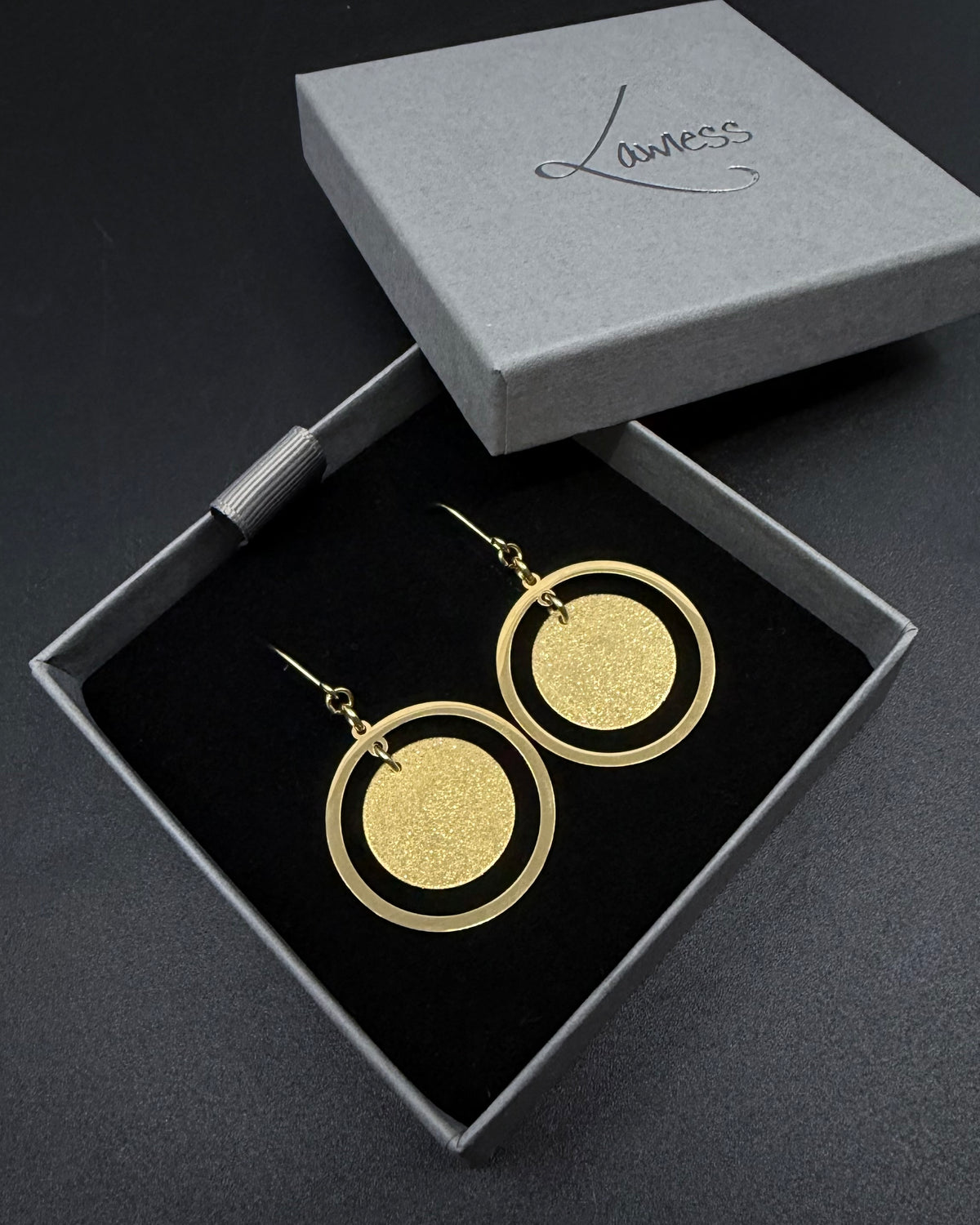 Cassini Halo Earrings - 30mm Gold