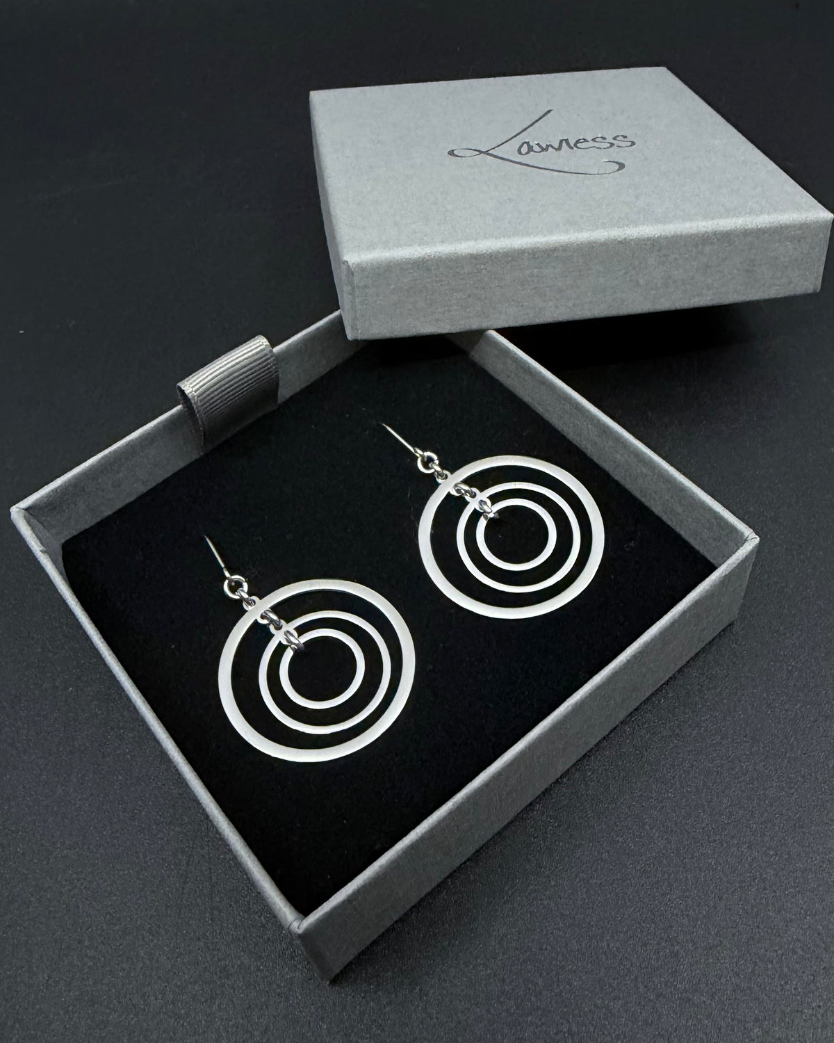 Cassini Align Earrings - Silver 30mm