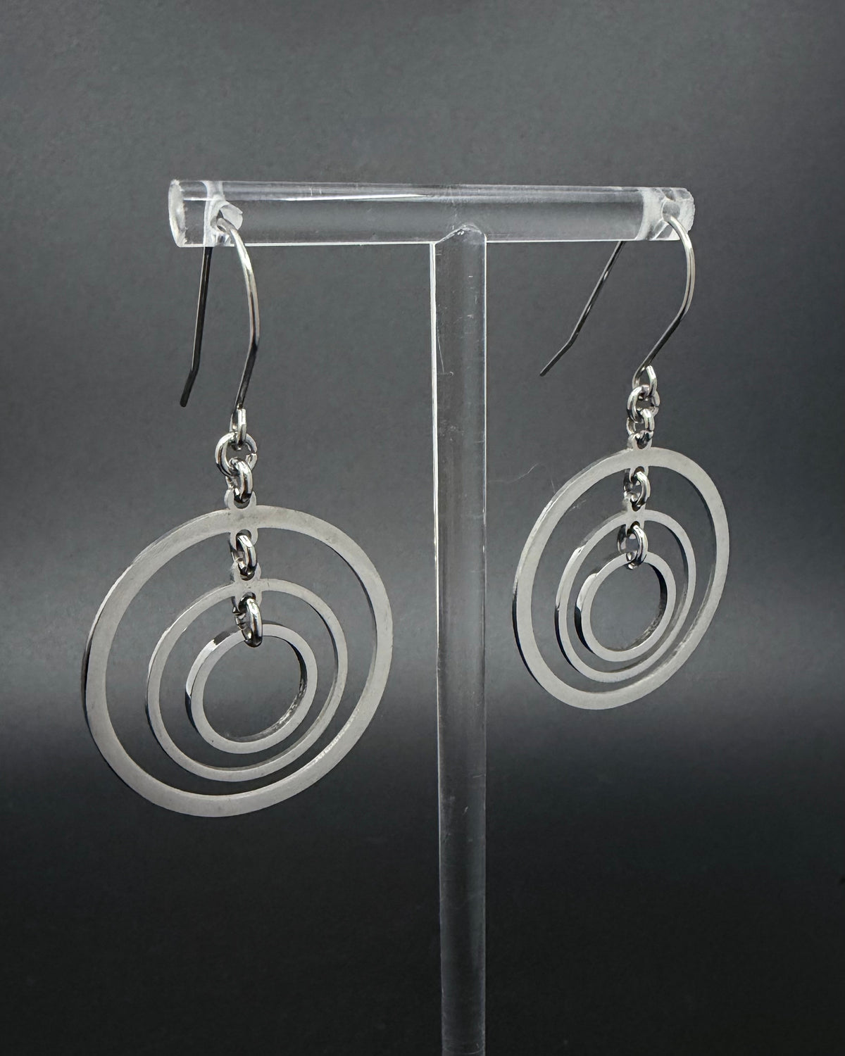 Cassini Align Earrings - Silver 30mm