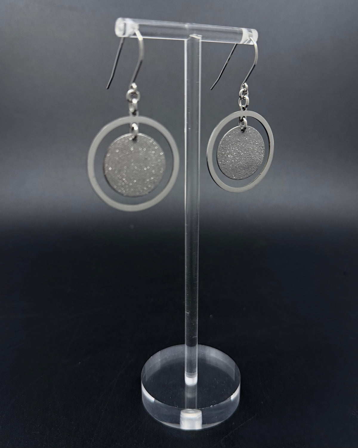 Cassini Halo Earrings - Silver 30mm