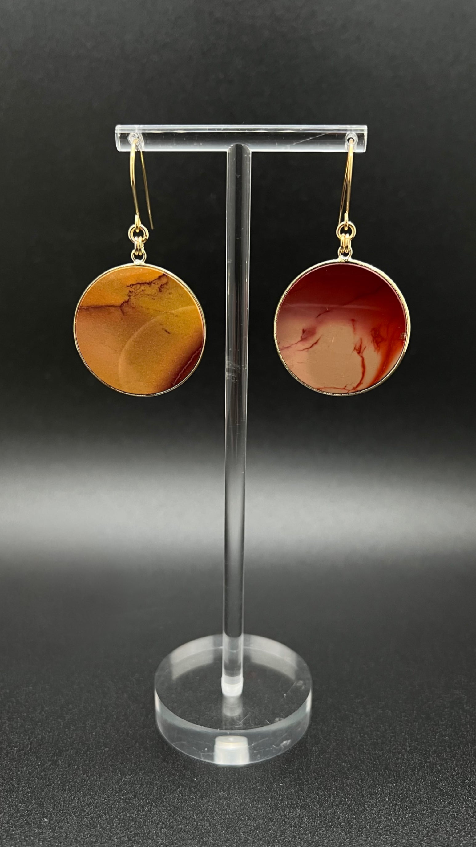 Nebulae Ember Earrings - Mookaite / Gold image 0