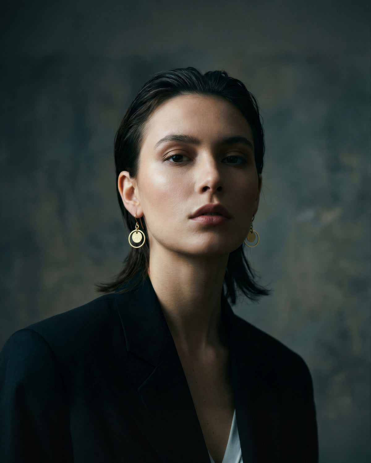 Cassini Halo Earrings - Gold 20mm